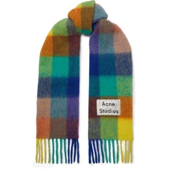 brand new acne studio scarf in green
